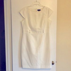 White Tahari Sheath Dress 16